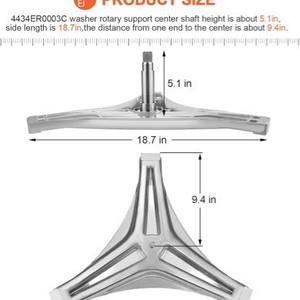 Support de tambour arrière LG Spider WTS91069 avec embrayage d'axe de rechange pour machine à laver - Product Image 2