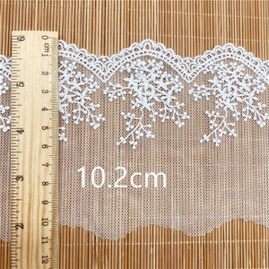 Chất lượng cao gạc sữa Lụa Ren TRIM máy tính thêu ren lưới cho phụ kiện đám cưới hoặc quần áo-chất lượng cao vải - Product Image 2