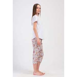 Combinaison de nuit ovale à manches courtes et col rond pour femme - Product Image 3