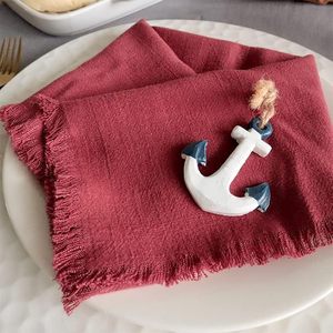 Serviettes en coton et <span class=keywords><strong>lin</strong></span> bleu avec frange, crème lavande, 18 x 18 pouces, pour dîner, mariage et fêtes, vert pomme - Product Image 4