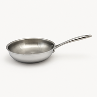Poêle à frire en acier inoxydable tri-couches antiadhésive compatible induction, ustensile de cuisson professionnel pour cuisiner des steaks et des œufs