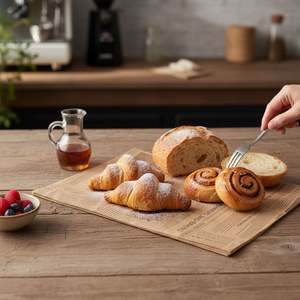 Papel de Embalaje para Comida para Llevar, Papel Desechable para Hornear, Papel Resistente al Aceite de Grado Alimenticio, Papel Marrón Resistente al Aceite para Impresión - Product Image 1