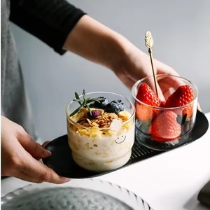 Taza de Vidrio de 300 ml con Diseño de Corazón, para Leche, Café, Té, Resistente al Calor, Saludable, Transparente - Product Image 2