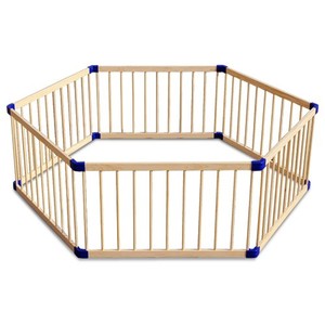 คอกกั้นเด็กแบบไม้ขนาดใหญ่พิเศษ ประกอบง่าย ปลอดภัย สำหรับเด็กทารกและเด็กเล็ก เล่นได้ทั้งในบ้านและนอกบ้าน - Product Image 2