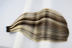 Extensions de cheveux invisibles à bandes adhésives AVIVA, <span class=keywords><strong>prix</strong></span> d'usine, <span class=keywords><strong>100</strong></span>% cheveux humains vierges, pré-coupées, pour volume et longueur - Product Image 3