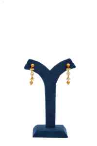 Elegant gold plated <b>pearl</b> bead <b>necklace</b> set with matching <b>earrings</b> traditional Indian jewelry for women wedding festive wear - Product Image 2