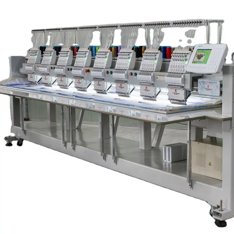 2022 Nieuwste Industriële Digitale Kleren Borduurmachine Geautomatiseerde 9 12 15 Naald 8 Heads Tshirt Borduren Machine