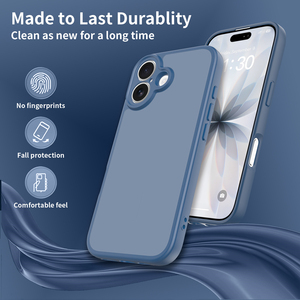 For iPhone 17 16 Mobile Phone Shell TPU PC Translucent Skin <strong>Touch</strong> Feeling for Apple 15 14 Pro Max Lens <strong>Protective</strong> Frosted Case - Product Image 3