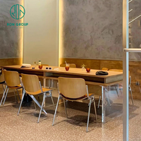 Personnalisé Cafétéria Pizza Boulangerie Café Thé Boutique Carré Hospitalité Café Restaurant Meubles Table et Chaises Ensemble
