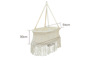 Cuna para Bebé, Cuidado Diario del Bebé, Tejida a Mano, Algodón Orgánico GOTS, Segura, Transpirable, Correas Ajustables, Estilo Boho - Product Image 5
