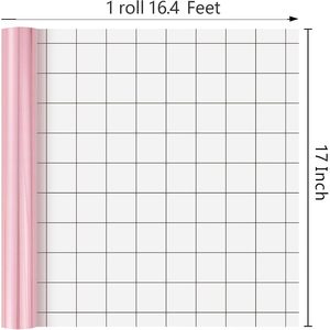 Merture Pink Wrapping <b>Paper</b> <b>Roll</b> 17 In X 16.4 Ft Metallic Solid Color Gift <b>Wrap</b> With Grid Lines For Baby Shower Birthday Wedding - Product Image 3