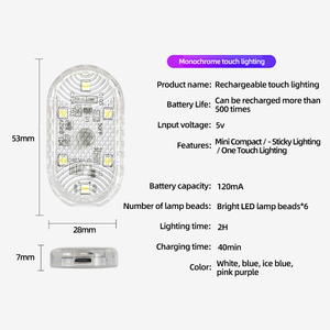 Lampe <span class=keywords><strong>LED</strong></span> sans fil pour plafonds de <span class=keywords><strong>camion</strong></span>, ampoules <span class=keywords><strong>LED</strong></span> de lecture intérieures à chargement USB, éclairage de coffre de voiture, éclairage intérieur de voiture - Product Image 6