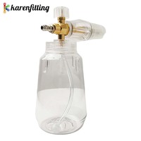 Canon à mousse Lance à mousse de neige Laveuse à jet de puissance à pression Buse réglable à dégagement rapide avec bouteille d'un litre