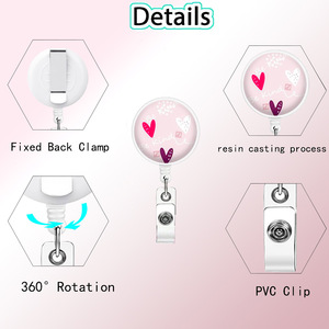 Porte-cartes horizontal imprimé avec ouverture par pression, impression brillante en relief, cordon, boucle de sécurité, époxy, en stock - Product Image 4
