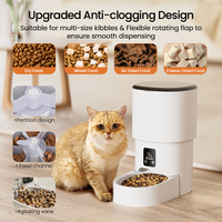 Distributeur automatique intelligent pour chiens et chats, batterie rechargeable, distribution de portions précises et programmées, conception anti-colmatage, rappel de faible niveau de nourriture