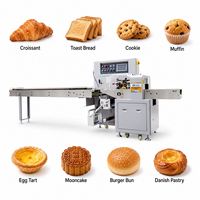 Machine d'emballage haute vitesse pour pain à la banane, machine d'emballage pour brioches à la cannelle, machine d'emballage pour pain aux raisins pour boulangeries