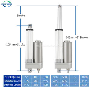 מפעיל ליניארי חשמלי 12v 24v 600n 18 מ"מ\שנייה מהירות גבוהה ליניארי המאיץ עומס 2500n עבור חלון דלת טלוויזיה - Product Image 3