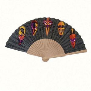 Ventilador de Madera de 23 cm en Color Natural, con Varillas de Tela de 11.5 cm, Ecológico, con Logotipo Personalizado, Regalos Promocionales, Estilo Innovador, Pintado - Product Image 4