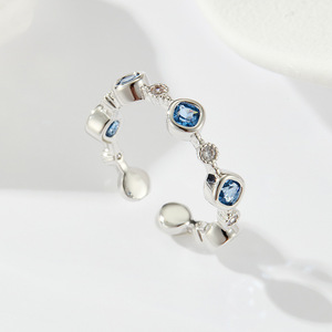 Geometric Zircon Open <b>Ring</b> <b>Adjustable</b> Index Finger <b>Ring</b> For Women Fashion Jewelry Gift - Product Image 4