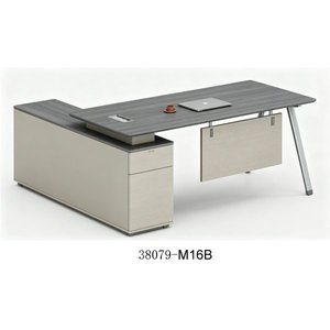 Escritorio Ejecutivo Moderno de Madera con Gabinete de Almacenamiento 38079-M16B, Muebles de Oficina Independientes - Product Image 1