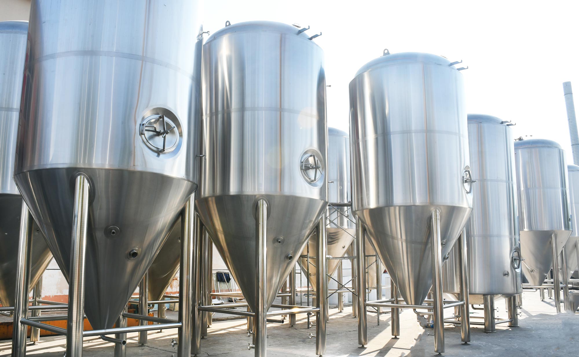 8000L SUS304 Conical Beer Fermenting Tank with Jacketed