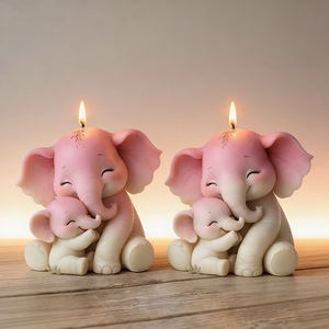 3D Elephant Mother And Child <b>Candle</b> <b>Mold</b> Silicone DIY Home Decor Scented <b>Candle</b> Making Kit For Mother's Day - Product Image 3