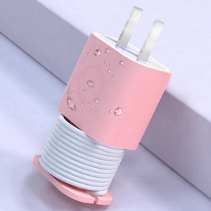 Dụng Cụ Cuộn Dây Cáp Dữ Liệu Chống Cuộn Dây 2 Trong 1 Vỏ Bọc Bộ Chuyển Đổi Nguồn Silicon Cho iPhone 18W 20W Bảo Vệ Bộ Sạc - Product Image 2