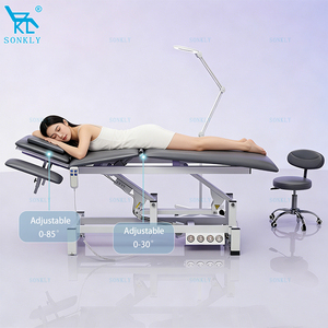SONKLY Source Factory <span class=keywords><strong>Table</strong></span> de massage et de soins esthétiques <span class=keywords><strong>professionnelle</strong></span> électrique à trois sections, à deux moteurs et à jambes séparées - Product Image 4