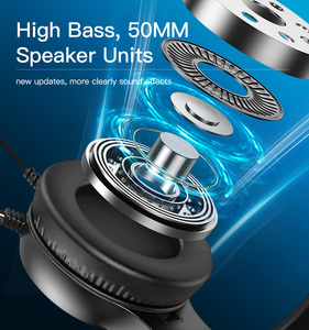 EK02 YESIDO avec Lumière RGB Casque de Jeu Professionnel avec Basses, Écouteurs Confortables et Arceau en Métal - Product Image 5