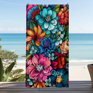 Belle serviette <span class=keywords><strong>de</strong></span> plage en microfibre sans <span class=keywords><strong>sable</strong></span> serviettes compactes minces à séchage rapide pour la piscine grand paquet facile choses <span class=keywords><strong>de</strong></span> voyage pour les vacances - Product Image 1