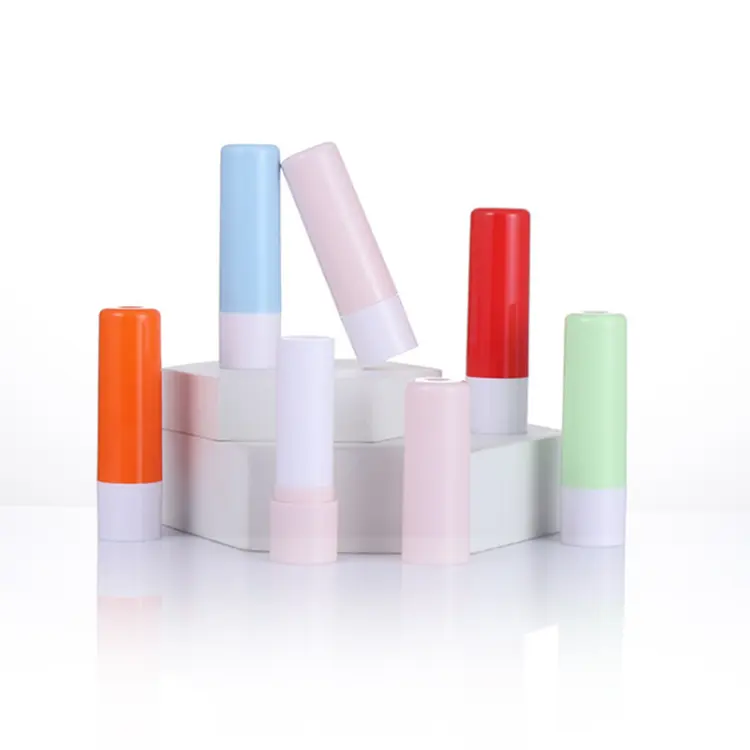 custom different shape lip balm tube with label