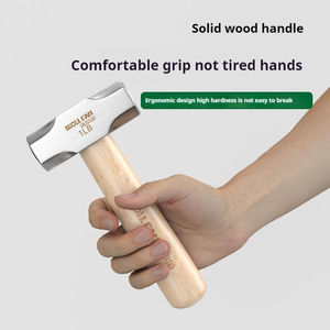 Tête de marteau en acier à haute teneur en carbone personnalisée avec manche en bois - Product Image 3