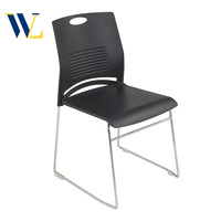 Chaise de bureau scolaire moderne, durable, empilable et écologique de haute qualité pour adultes, avec structure métallique, idéale pour la maison, le bureau, l'appartement et la chambre.