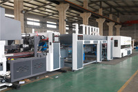 FFG Petite ligne de fabrication de boîtes en carton ondulé avec plieuse-colleuse automatique pour impression flexographique, prix de la machine plieuse-colleuse de carton
