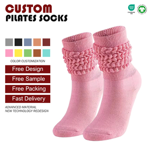 여성용 레인보우 슬라우치 양말 사용자 정의 로고 바디 커프 가을 승무원 길이 사용자 정의 제조 업체 통기성 니트 데일리 스포츠 양말 - Product Image 1