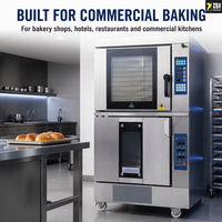 Four à convection électrique professionnel de haute qualité à 5 plateaux, équipement de boulangerie, four à convection avec vapeur