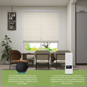 Stores romains motorisés ZSTARR à commande intelligente pour <span class=keywords><strong>baie</strong></span> <span class=keywords><strong>vitrée</strong></span>, stores sur mesure - Product Image 2