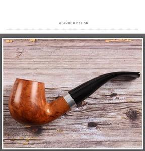Pipa de Tabaco Clásica y Elegante para Hombre, Fabricada en Madera, Aumenta el Sabor de los Cigarrillos, <span class=keywords><strong>Pipas</strong></span> de Briar para Fumar - Product Image 2