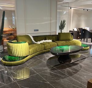 เฟอร์นิเจอร์โซฟาผ้าหรูหราเบาดีไซน์ทันสมัยสำหรับห้องนั่งเล่นเฟอร์นิเจอร์โซฟาอิตาลีสำหรับวิลล่า - Product Image 1