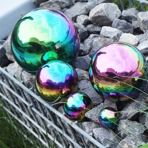 Esfera Decorativa de Acero Inoxidable Multicolor para Jardín, 50-150 mm, Esfera Hueca Pulida a Espejo, Esfera Reflectante para Jardín - Product Image 6