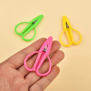 블루 핑크 그린 옐로우 슈퍼 스닙스 샤프 미니 가위 실리콘 커버 안전 가위 바느질 DIY 공예용 - Product Image 3