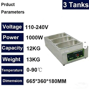 Máquina Templadora de Chocolate Pequeña de Sobremesa, Calentador Eléctrico de Alimentos, Máquina para Derretir Chocolate para Té con Leche, <span class=keywords><strong>Boba</strong></span>, Sopa, <span class=keywords><strong>Restaurante</strong></span> - Product Image 6