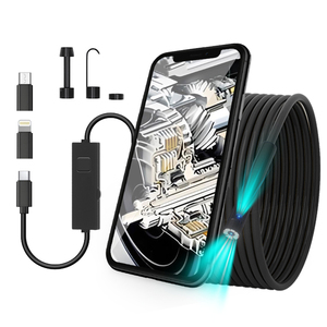 1920P HD Caméra d'<span class=keywords><strong>inspection</strong></span> d'endoscope semi-rigide avec lumière 8 + 1 LED Endoscope de à double objectif pour IOS Android - Product Image 1