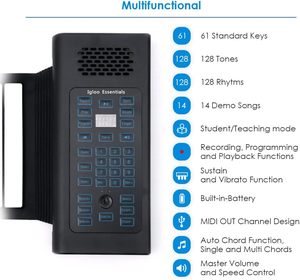<span class=keywords><strong>Piano</strong></span> Digital Eléctrico Portátil Plegable de 61 Teclas y 128 Tonos, <span class=keywords><strong>Piano</strong></span> Enrollable - Product Image 4