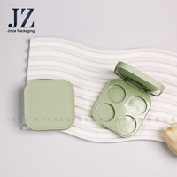Palette de maquillage de marque privée, boîte d'ombre à paupières avec aimant, emballage en plastique pour cosmétique 4 couleurs
