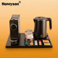 Machine à café professionnelle Honeyson électrique 1100W en acier inoxydable, pompe italienne personnalisée, 19 bars, plateau à capsules pour hôtel