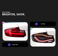 Pour modèles BMW Série 2 F22 F23 14-21, kit de modernisation 30W Full LED, feux de jour à effet écailles de dragon, clignotants séquentiels, ensemble de feux arrière