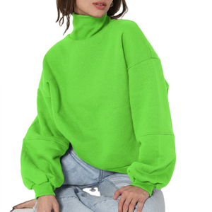 Sweat-shirt à col montant pour femme, matériau léger et doux, coupe confortable, chemise décontractée à manches longues pour femme, printemps automne - Product Image 6