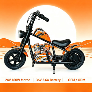 Moto électrique pour enfants en gros d'usine, mini <span class=keywords><strong>chopper</strong></span> 24V style <span class=keywords><strong>Harley</strong></span> avec pneus larges de 12 pouces, cadeau idéal pour les enfants - Product Image 1