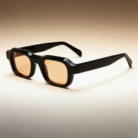 Lunettes de soleil en acétate de marque, nouvelle mode, luxe, vintage, logo personnalisé, petites lunettes carrées, lunettes de soleil classiques pour femmes et hommes